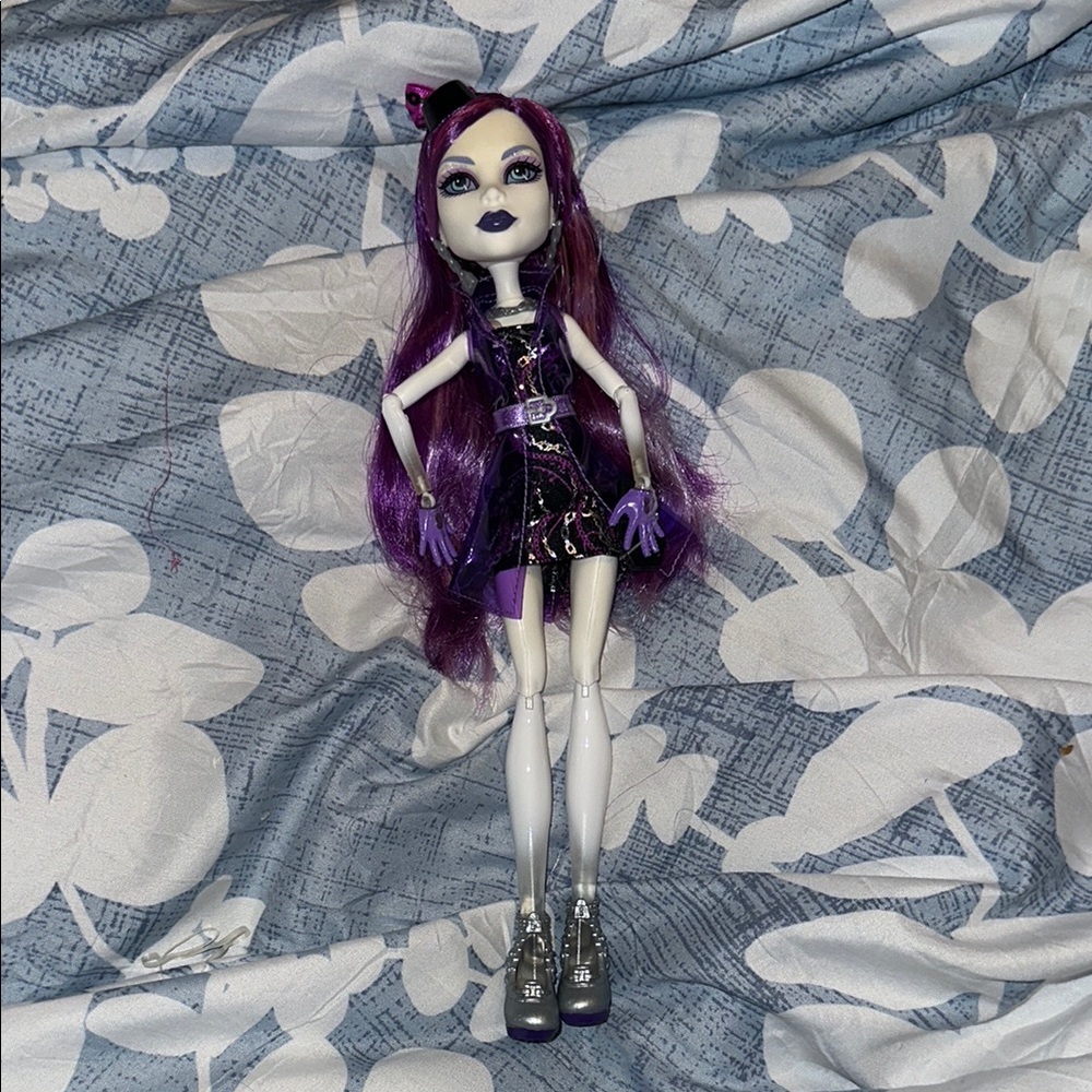 Monster High Doll with Purple Hair and Black Outfit